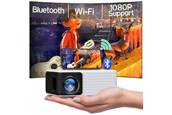 Vidéoprojecteur WiFi Bluetooth, AKIYO Mini Projecteur Portable
