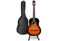 Kit Guitare Acoustique Johnny Brook JB300 Couleur Naturel avec sacoche, la  sangle, le médiator et les cordes JB300