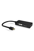 Prises, multiprises et accessoires électriques ICY BOX Adaptateur USB-C  multiprise avec HDMI 4K 30 Hz, VGA, Gigabit LAN, Port USB 3.0, Power  Delivery, Aluminium