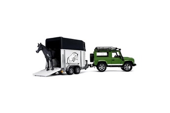 Autre circuits et véhicules Bruder Land Rover Defender 90 Break avec van et figurine cheval