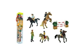 Figurine pour enfant Plastoy Figurines équitation : Tubo de 10 figurines