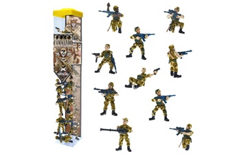 Figurine de collection Plastoy Figurine Soldats : Tubo de 10 figurines : Commando Opération jungle