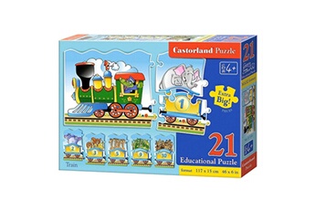 Puzzle Castorland Puzzle éducatif 21 pièces : Train des animaux