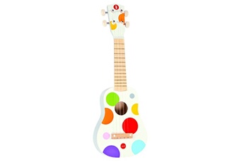 Autre jeux d'imitation Janod Guitare 4 cordes : Youkoulélé en bois Confetti