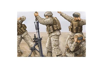 Maquette Trumpeter Figurines militaires : equipe de mortier m252 usmc : irak 2009