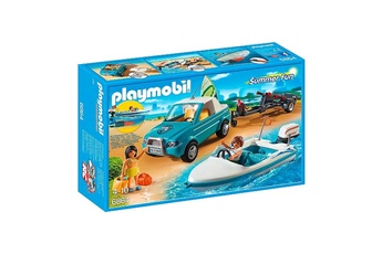 Playmobil PLAYMOBIL PLAYMOBIL 6864 Summer Fun - Voiture avec bateau et moteur submersible
