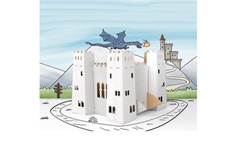 Autre jeux éducatifs et électroniques Guizmax Chateau fort en carton, a construire colorier décorer maison