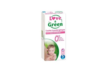 Couche bébé Love & Green Love & green - couches ecologiques hypoallergéniques 0% t5 x40