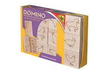 Autre jeux éducatifs et électroniques Guizmax Boite de 12 dominos en bois animaux jouet