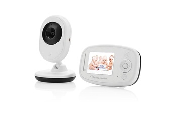 Babyphone Wewoo Babyphone vidéo babycam blanc 2,4 pouces lcd 2.4ghz surveillance sans fil caméra bébé moniteur avec 7-ir led night vision, talk bidirectionnel