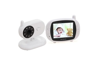 Babyphone Wewoo Babyphone vidéo babycam blanc 3,5 pouces lcd 2.4ghz surveillance sans fil caméra bébé moniteur avec 8-ir led vision nocturne, deux voix way talk