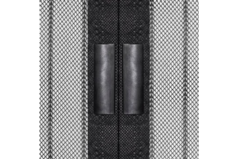 Moustiquaire GENERIQUE Icaverne - moustiquaires pour fenêtre contemporain rideau de porte contre insectes 210x100cm 2 pcs magnétique noir
