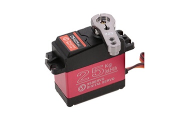 Circuit voitures AUCUNE Servo numérique étanche à couple élevé ds3225 25kg metal gear pour rc z3u0 rouge