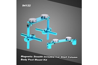 Circuit voitures AUCUNE Kit de montage de poteau de corps de colonne de voiture invisible furtif magnétique pour 1/10 hsp bleu
