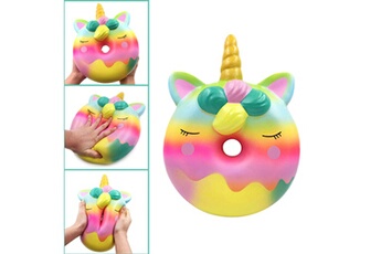 Poupée AUCUNE Jumbo rainbow donut stress reliever parfumé super slow rising kids squeeze toy multicolore