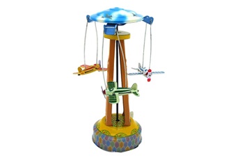 Autre jeux éducatifs et électroniques AUCUNE Tinplate nostalgic clockwork chain toy avion rotatif à une seule aile multicolore
