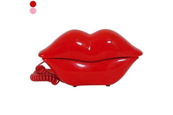 Accessoire de déguisement Totalcadeau Téléphone fixe filaire bouche sensuelle sexy pulpeuse rose