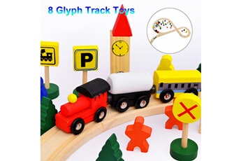 Autre jeux éducatifs et électroniques AUCUNE Puzzle d'apprentissage en bois scène d'enseignement éducatif 8 glyph urban track kids toys