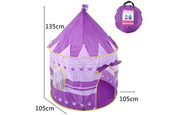 Autres jeux créatifs AUCUNE Enfants pliant enfants playhouse princess tunnel de tente intérieur / extérieur pour garçons filles violet