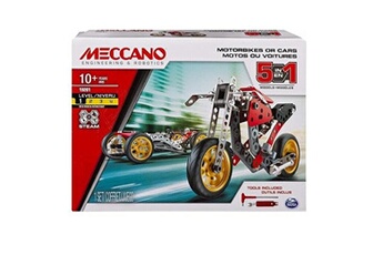 Meccano Meccano Meccano - 6053371 - jeu de construction - voiture et moto 5 modèles