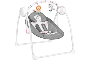 Transat et balancelle bébé Lionelo Ruben balancelle bébé motorisée électrique pliable musicale rose