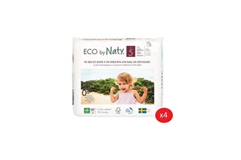 Couche bébé Naty Naty - lot de 4 paquets de culottes d'apprentissage taille 5 junior 12-18 kg 20 pcs