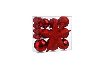 Article et décoration de fête Feeric Light & Christmas Kit de 18 pieces de décoration de noël - rouge
