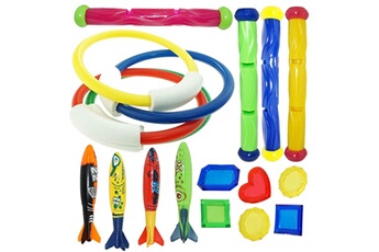 Poupée AUCUNE Paquet de 18 jouets de plongée pour piscine anneaux de jouets pour piscine / plongée sous-marine