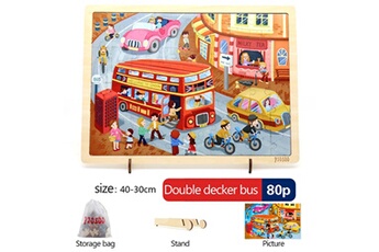 Autres jeux créatifs AUCUNE Enfants couleur puzzle traffic bus bus fire engineering game toy multicolore