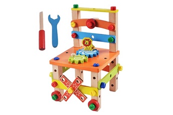 Autre jeux éducatifs et électroniques AUCUNE Assemblage d'outil de chaise de démontage en bois de jouets pour enfants de chaise orange