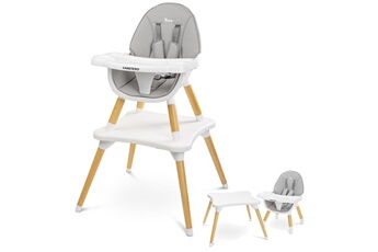 Chaises hautes et réhausseurs bébé Caretero Tuva chaise haute évolutive en table et chaise gris