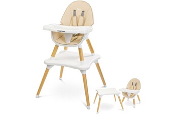 Chaises hautes et réhausseurs bébé Caretero Tuva chaise haute évolutive en table et chaise beige