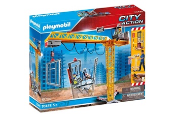 Playmobil PLAYMOBIL 70441 grue radio commandee avec mur de construction