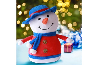 Peluche AUCUNE Noël créatif père bonhomme de neige oreiller chauffe-main en peluche cadeau - multicolore