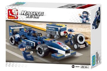 Lego GENERIQUE Sluban racing team : voiture de course bleue (m38-b0351)