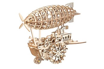 Maquette Simulus Maquette 3d mobile en bois dirigeable steampunk 25 x 30 cm - 349 pièces