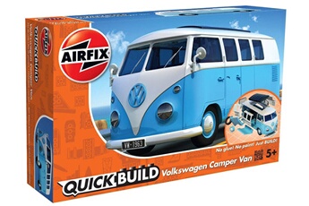 Maquette Airfix Airfix j6024 quick build vw camper van véhicule jouet, bleu