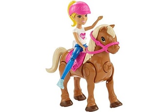 Accessoire poupée Barbie Barbie on the go caramel pony and doll