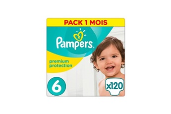 Couche bébé Pampers Premium protection taille 6 (extra large) 15+ kg - 120 couches