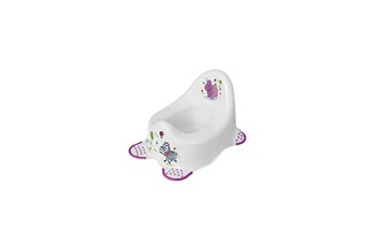 Pot bébé Millo Bebe Plastorex vase de nuit blanc a pieds antidérapants violet décor po