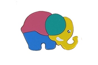 Puzzle Guizmax Puzzle en bois elephant bebe enfant 4 piece