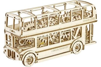 Puzzle GENERIQUE Wooden city puzzle 3d en bois london bus 23.2 cm