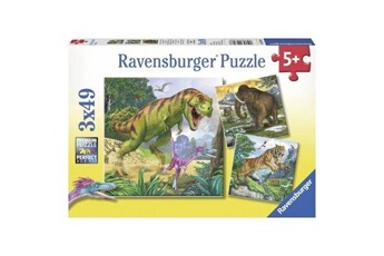 Puzzle Ravensburger Puzzle 49 pièces : 3 puzzles - animaux sauvages, ravensburger
