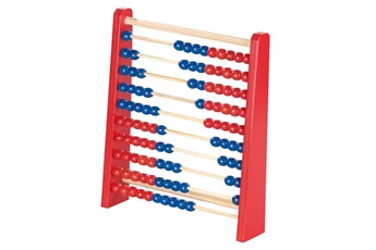 Autres jeux d'éveil Playtastic Boulier en bois bleu et rouge à 100 boules