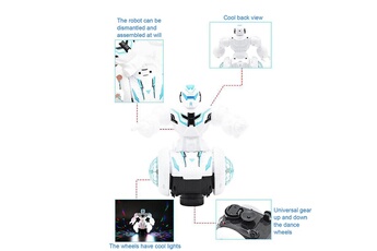 Autre jeux éducatifs et électroniques AUCUNE Voiture de jouet électrique musique pour enfants voiture d'équilibre robot en acier rotatif - blanc