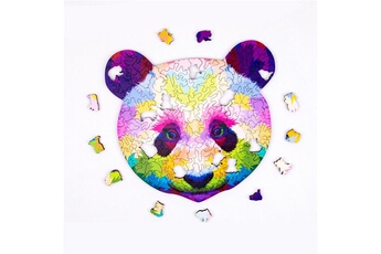 Puzzle AUCUNE 2021 rainbow puzzle panda-wooden forme unique pour adultes et enfants 191 pièces - multicolore