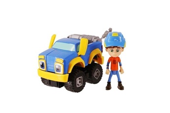 Figurine de collection AUCUNE Rev + roll - voiture jouet best buddies - vehicule rumble de 17 cm aux fonctions mecaniques et sa figurine rev de 10 cm - jouet