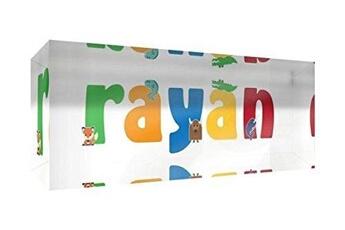 Autres jeux créatifs Little Helper Little helper souvenir décoratif en acrylique transparent poli comme diamant style illustratif coloré avec le nom de jeune garçon rayan 5 x 21 x