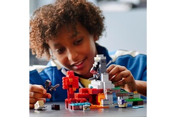 Autres jeux de construction Lego Lego 21172 minecraft le portail en ruine jouet pour fille et garçon de 8 ans avec figurines de steve et wither squelette