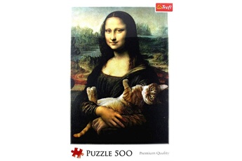 Puzzle Trefl Puzzles mona lisa and purring kitty (500)